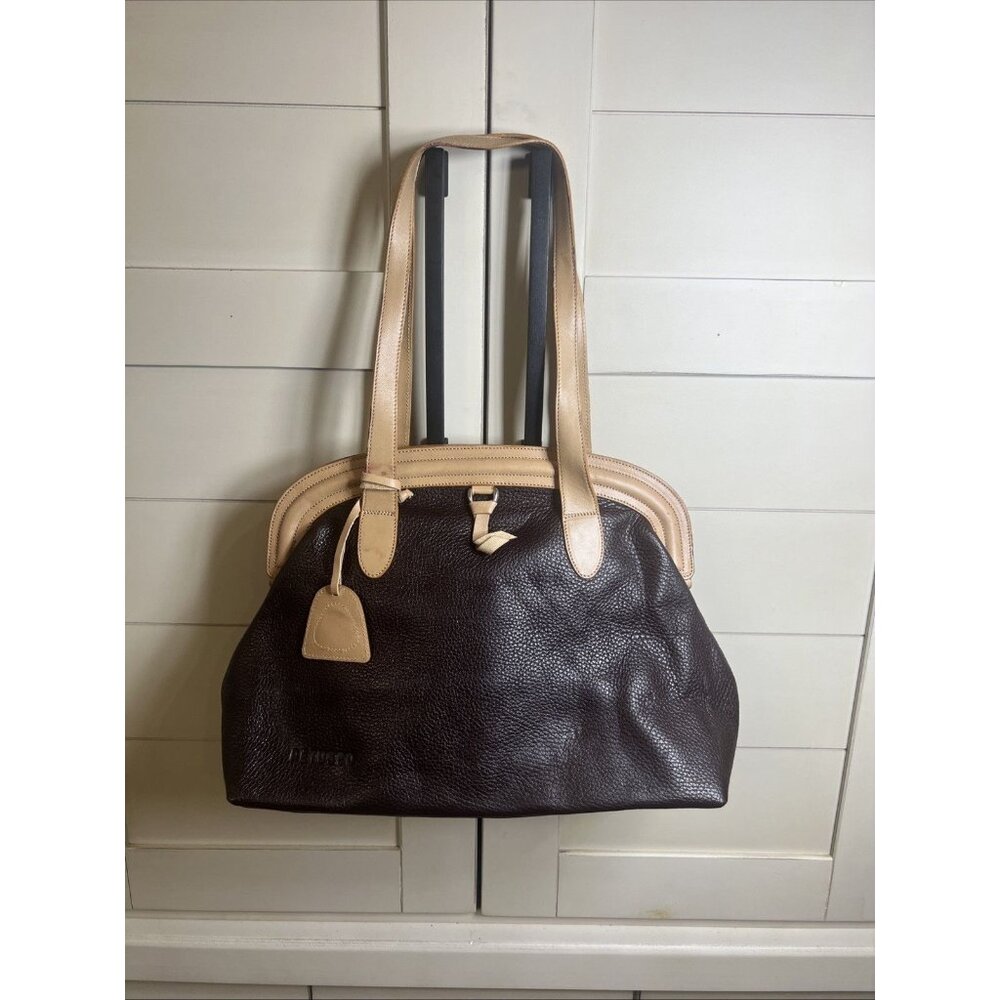 PETUSCO Spanish Genuine Leather Made in Spain Brown Doctor Style Shoulder Bag